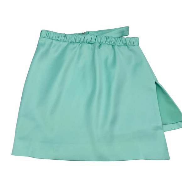 For Love & Lemons Womens Marie Cutout Mini Skirt Aqua Blue Size XXS - Picture 12 of 12